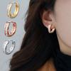 Gold/Silver Square Small Cz Huggie Hoop Earrings Women Men Jewelry₊