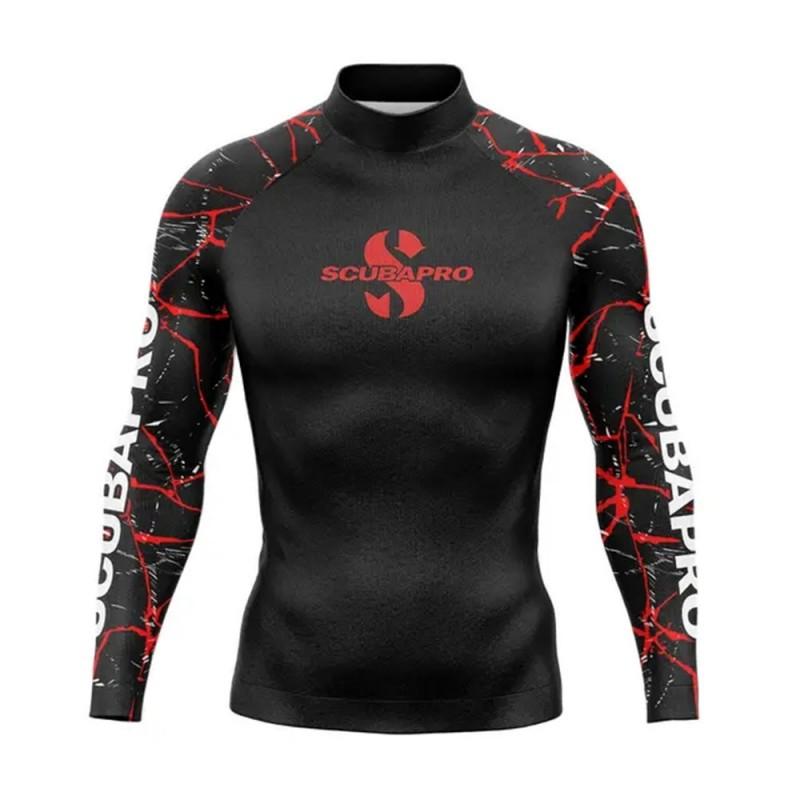 SCUBA Long Sleeve Rash Guard UPF50 Sun Protection Dive Suit Swimming Surfing Water Sports