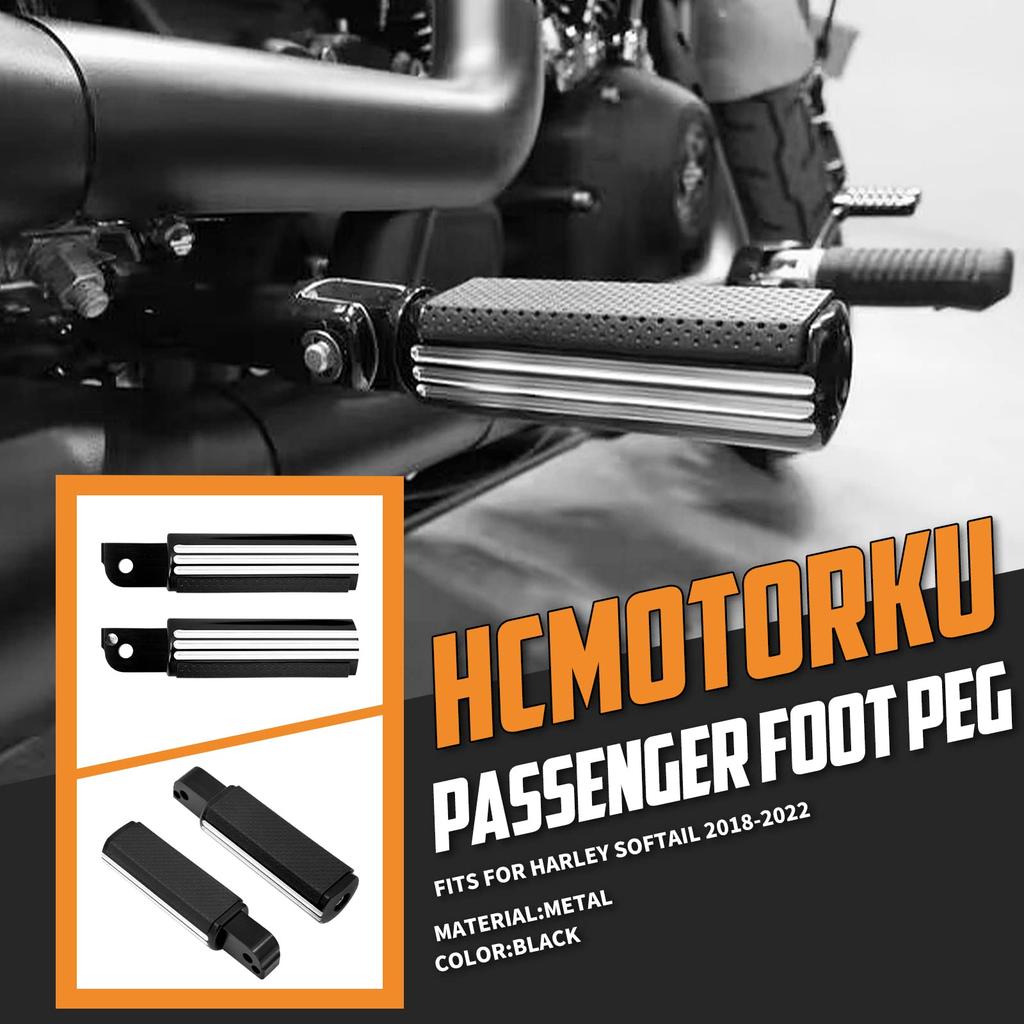 HCmotorku Motorcycle Passenger Foot Pegs Rear Male Mount Footrest Harley Softail Breakout FXBRS Street