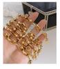European Spicy Girl Layered Chunky Chain Necklace & Bracelet Set - Gold-Plated Titanium Steel