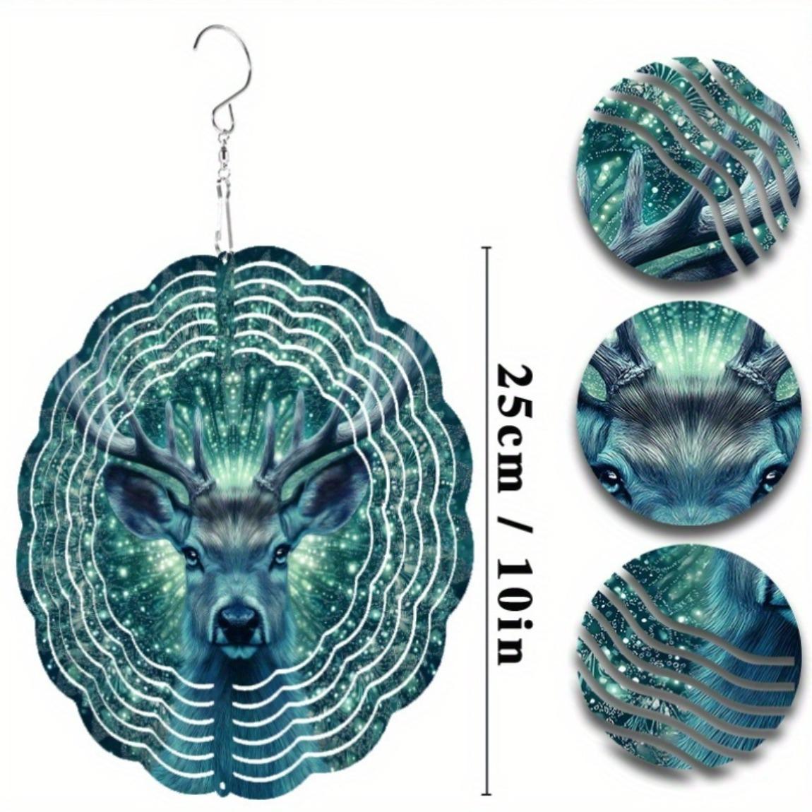 

360 Degree Rotating Metal Wind Chime 25.4cm for Garden Balcony Decoration Battery Free Artistic Hanging Wind Chime Gift for Friends Family All Seasons 01A