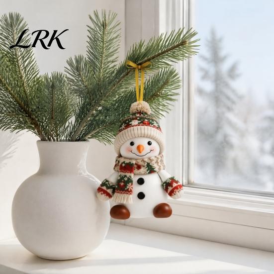 Christmas Tree Decorations Snowman Hanging Ornament, 2D Acrylic Lightweight Pendant, Fade Seasonal Home Resistant Piece for Holiday Party Festive