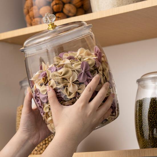 Verschlossene Gläser mit Deckel Luftdichte Aufbewahrungsbehälter Große Kapazität Transparenter Behälter für Müsli Snack Kaffee Tee
