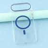 For iPhone Air Magnetic Case Clear PC Phone Back Cover with Metal Buttons