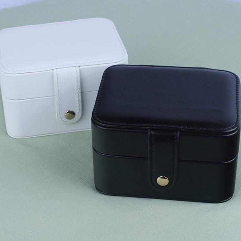 Mini Jewelry Organizers Soft PU Material Jewelry Storage Organizers Jewelry Storage Box Drawers Jewelry Box for Earrings