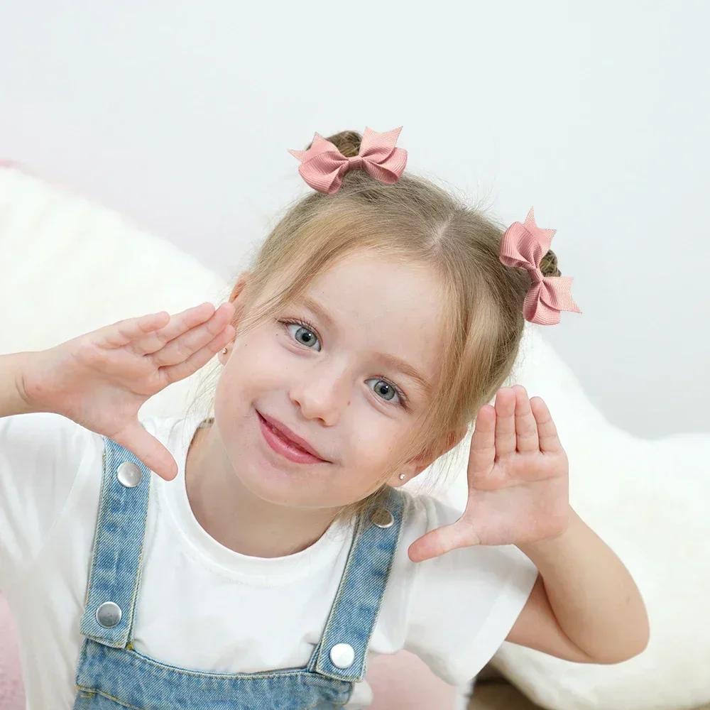 BABY SCHLEIFEN 10 Stück Schleifen Elastisches Haar Gummiband Haargummis Band Zopf Grosgrain Haaraccessoires Mädchen Stirnbänder für Kinder