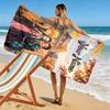 Name Custom Demon Slayer Print Beach Towel, Large Soft Quick Dry Towel for Beach Camping Swimming