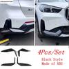 Car Front Rear Bumper Moulding Grills Corner Protectors Cover Trim Black Accessories Exterior Kit For BMW X1 U11  2024 2025