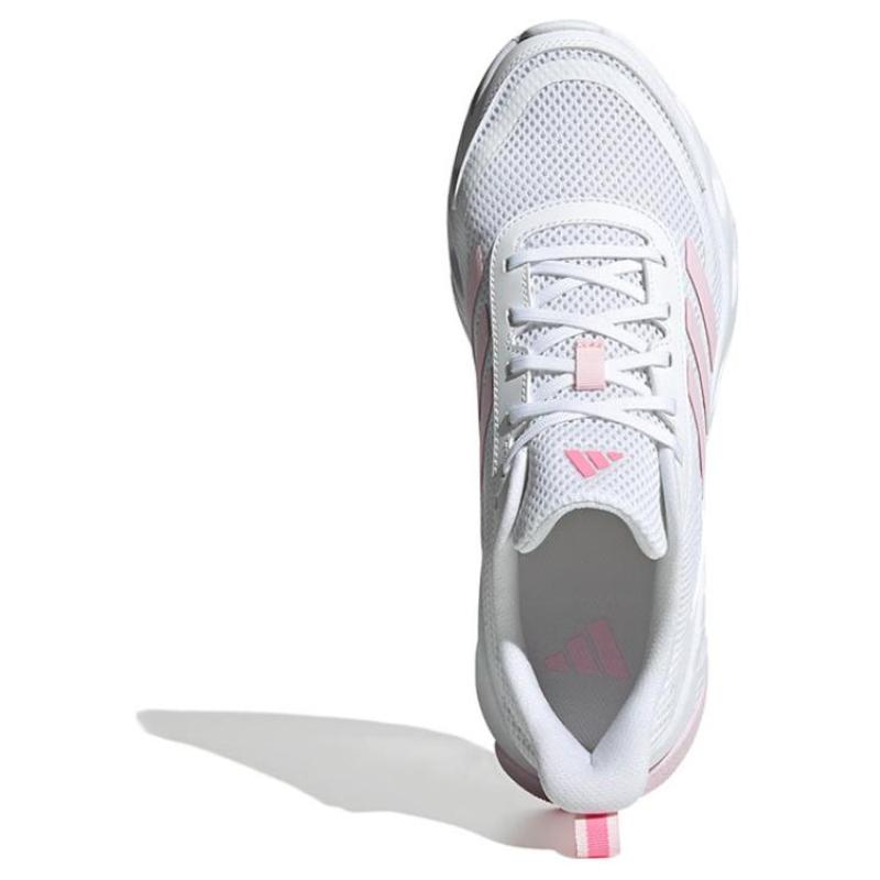 Adidas Slip Resistant Abrasion Resistant Low top Casual Shoes Women's White Pink Sneakers JH9855