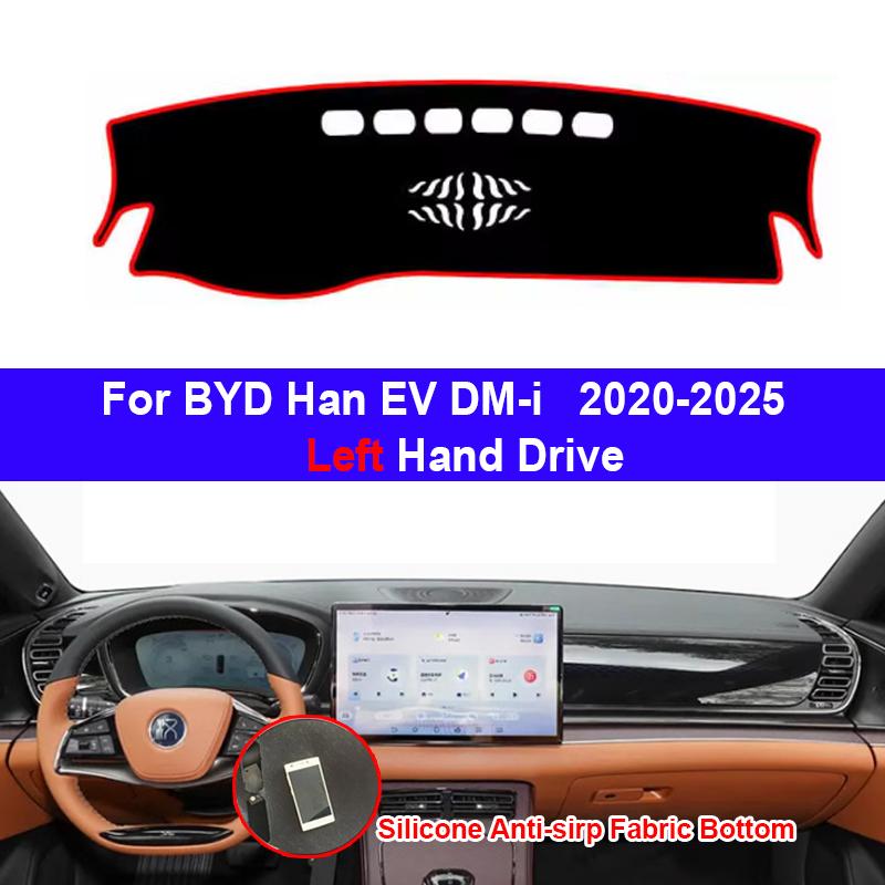 Silicone Non-Slip Car Auto Dashboard Cover For BYD Han EV DM-i 2020-2026 2026 LHD Dash Mat Carpet Cushion SunShade Accessories