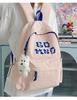 Schoolbag1011 New Simple Letter Korean Version Casual and Sweet Student Class School Bag Lightweight Versatile Large Capacity Backpack