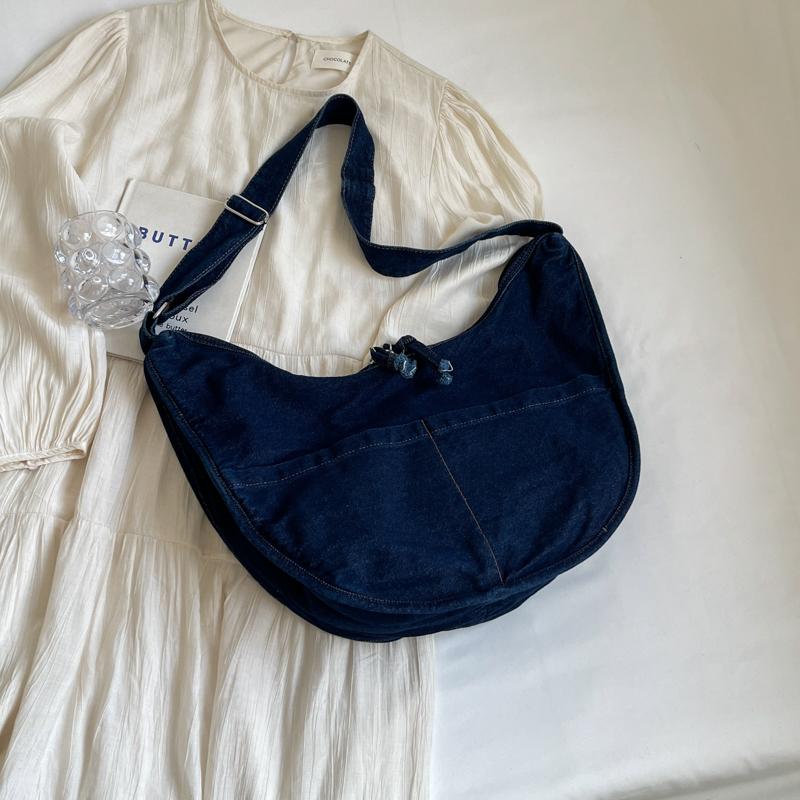 Denim Bag Women Tote Bag Student Class Large Capacity Shoulder Bag Crossbody Bag
