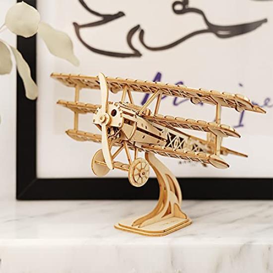3D Wooden Puzzle Ornament Series with Japanese Instructions Tsukurundesu® (Airplane)