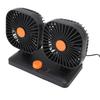 Car Fan Dual Head USB Fan Quiet 12V 24V Portable Auto Cooling Fan for Vehicles Home Bedroom Use