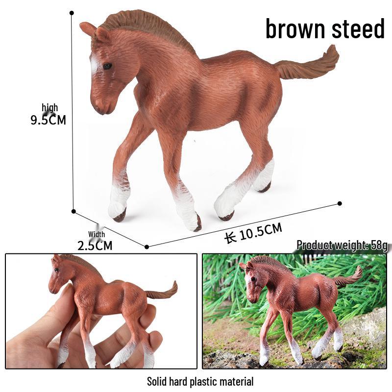 Children's Farm Animal Simulation Model: Appaloosa, Arabian, and Yellow Horse Toys
