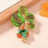 Artistic Enamel Autumn Leaf Pin Jewelry Combining Vintage Aesthetics and Natural Accent for a Distinctive Look
