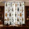 2pcs Cartoon Cute Cat Printed Perforated Blackout Curtains   Multi Size Living Room Insulation Decoration   Easy Installation
