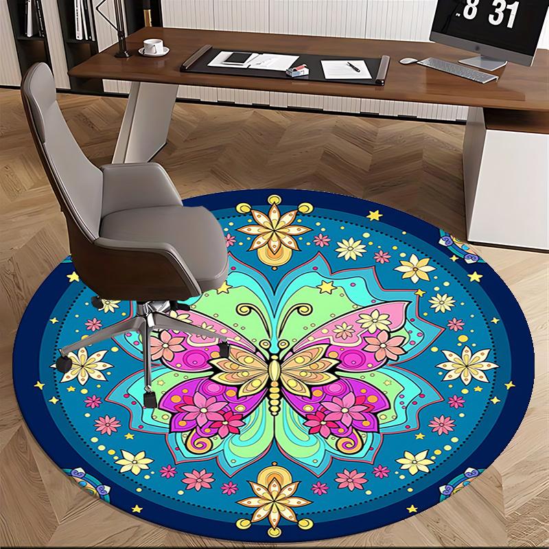 Colorful Butterfly Office Carpet Chair Mats, Home Decor, Office Carpet, Gift for Any Room1118153a