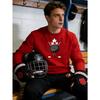 Hockey Print Crew Neck Sweatshirt for Men Loose Fit Casual Streetwear Fall Outdoor Top