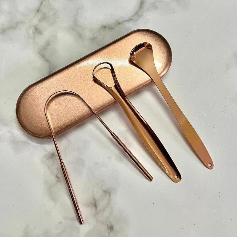 Stainless Steel U-Shaped Tongue Scraper for Oral Care