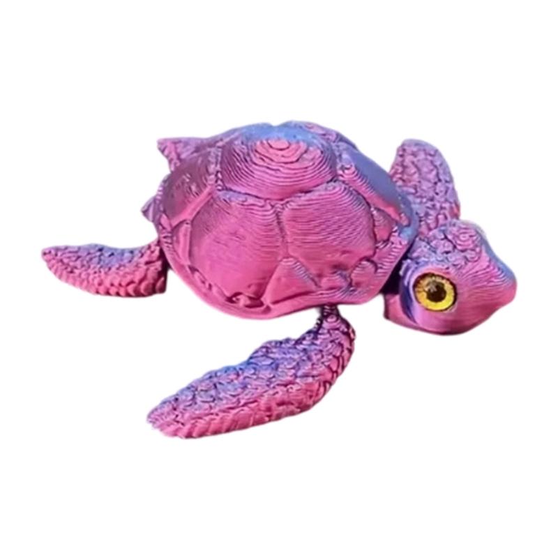 3D Printed Sea Turtles Flexible Joint Articulated Sea Turtles Fidgety Toy Table Ornament Realistic Sea Turtles Figurines