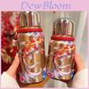 Peacock Pattern Highend Traditional Style Insulated Bottle With Vacuum Keep Warm For Outdoor Travel
