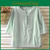 Classic Womens Cotton Linen Tunic With Vintage Flax And Loose Sleeve Design
