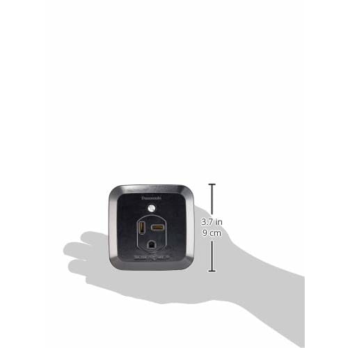 Panasonic Small Grounded 2P30A Square Outlet 250V Black WK3730B