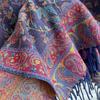 Autumn And Winter Retro Versatile Imitation Core-Spun Yarn High-End Shawl Jacquard Fringed Cashew Flower Thickened Scarf