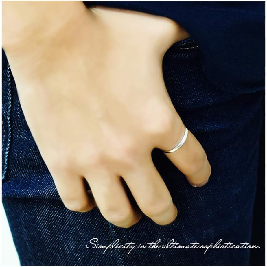 Gin no 2mm Wide Plain Silver 925 Simple Sizes Unisex [Shinjuku Kura] Ring, 3-28.5 (Size 7), Flat, Slim,