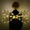 Dress Up Cicada Wing Light Up Dragonflies Wing Halloween Costume Wing LED Elves Wing Princess Wing for Women Girls Teens