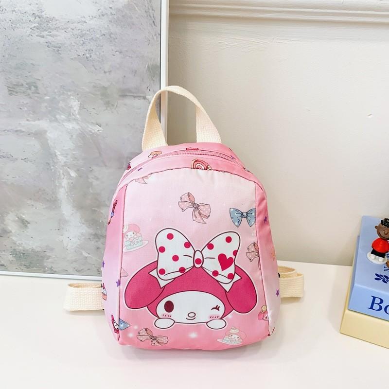 Disney Mickey Minnie Hello Kitty Kuromi My Melody Pattern Children Backpack For Kindergarten Kids