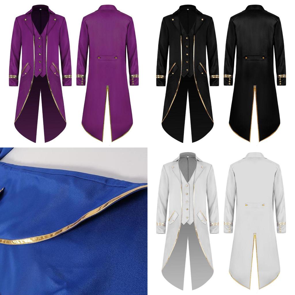 Elegant Steampunk Long Tailcoat Tuxedo For Halloween
