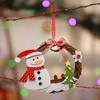 Christmas decorations Santa Claus small rattan wreath pendant children's Christmas gift garland Christmas tree pendant