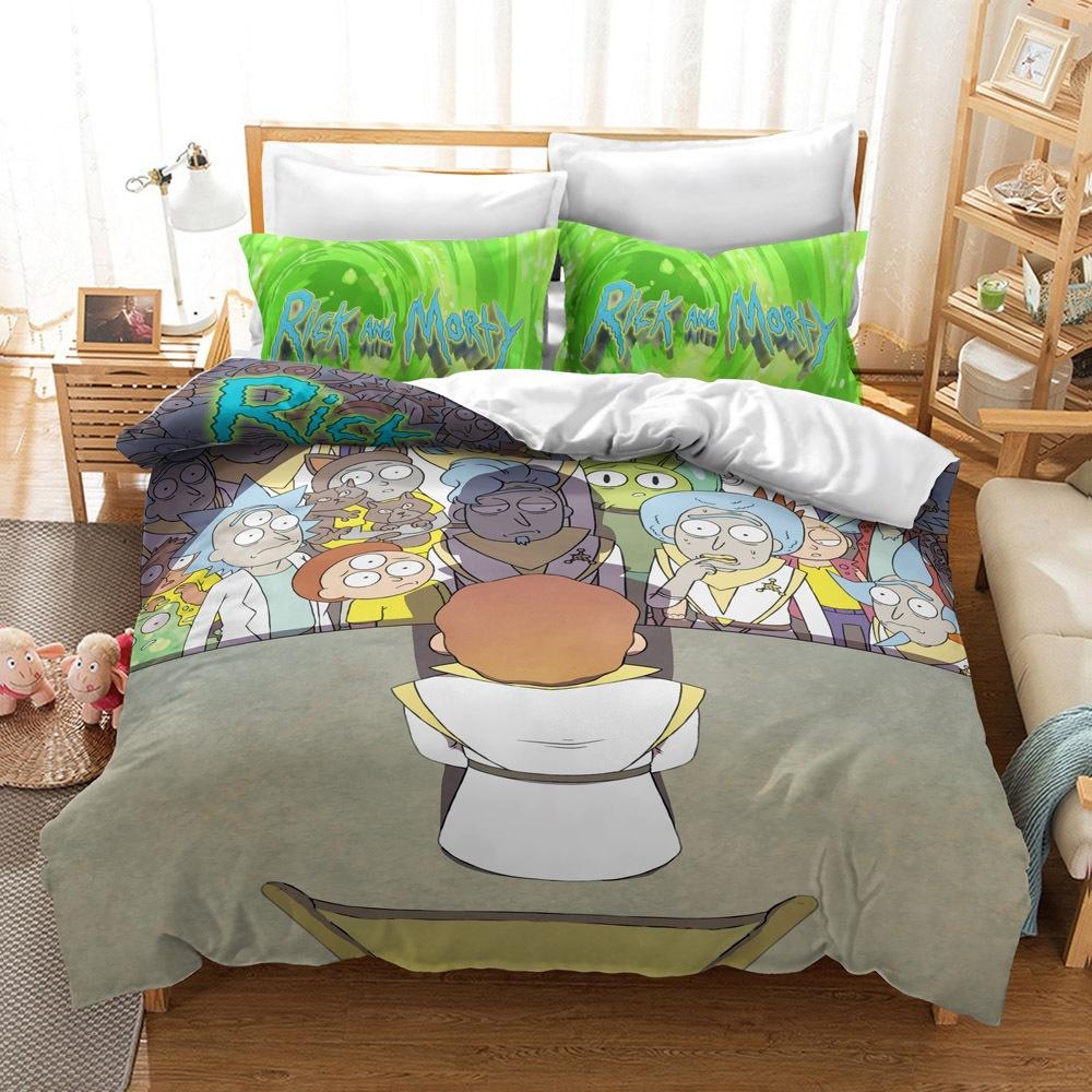 Bedding Kit Rick Morty Ii Series Size Three-Piece Quilt Cover