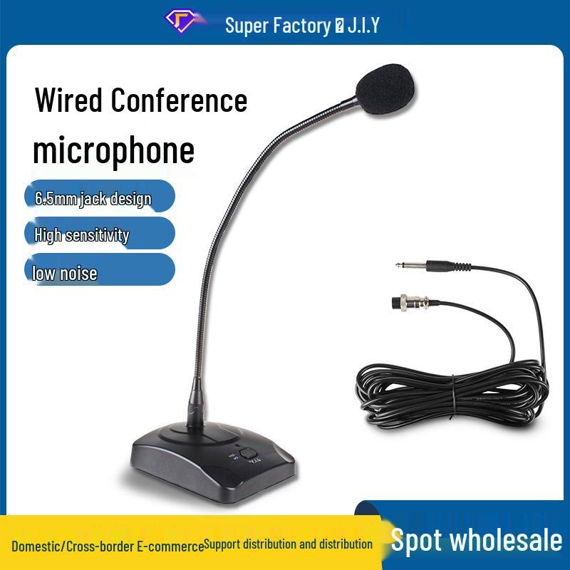 

Desktop Wired Condenser Microphone for Teaching, Speech, and Broadcasting with Noise Reduction