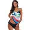 Sleeveless Solid Color Split Tankini - Women's Sexy Summer Beach Swimsuit Set