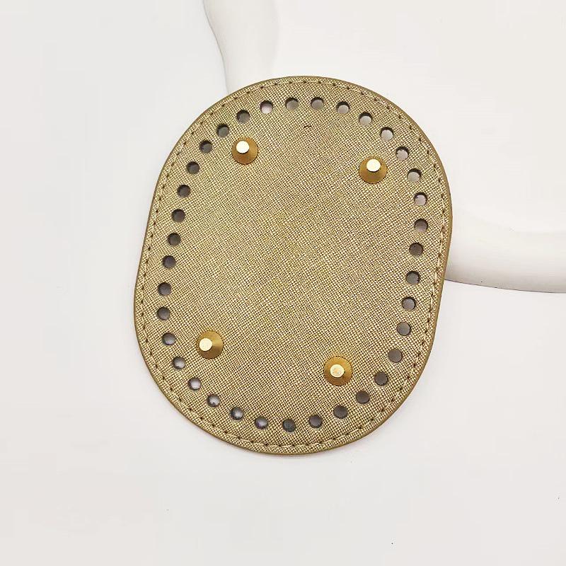 DIY HyunA Hand-Woven Crochet Bag Base: Oval Leather Bottom Plate & Luggage Accessories