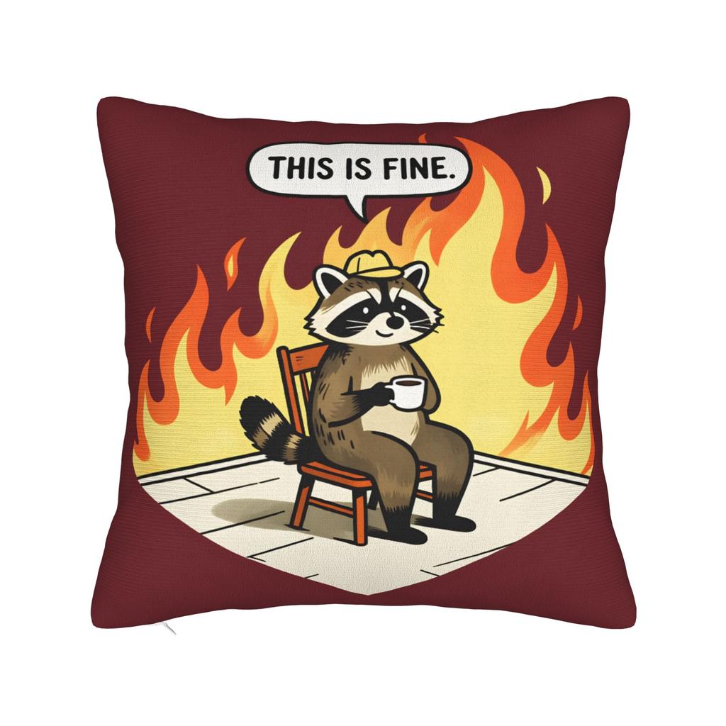 This Is Fine Dog Pillowcases Kawaii Pillow Case For Sofa Home Decoration Comfy Pillow Cover