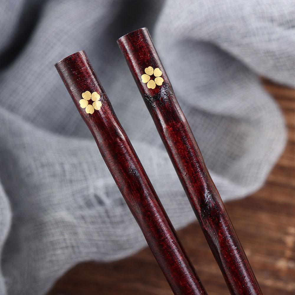 Sushi Noodles Wooden Rustic Elegant Reusable Flatware Chopsticks Tableware Kitchen Utensils
