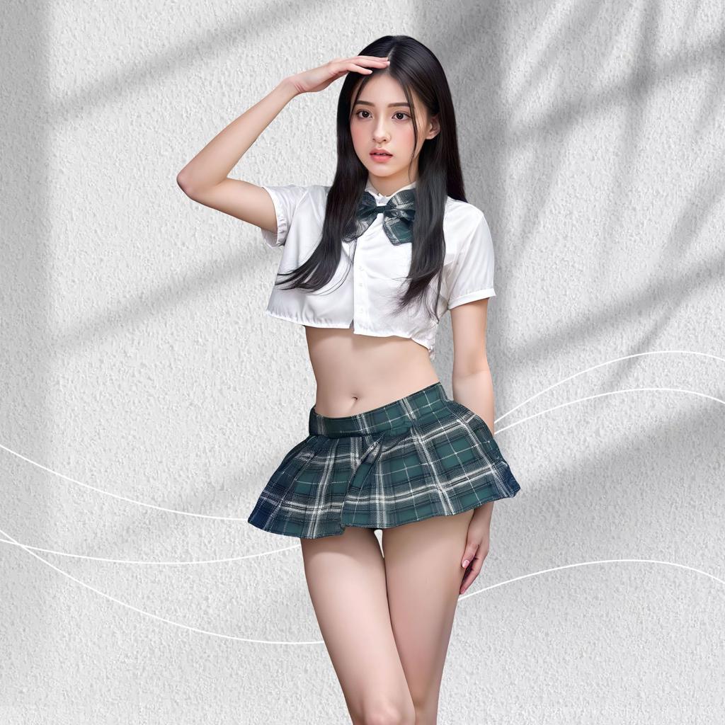 Sexy Campus JK Uniform College Seduction Pure Lust Skinny Ultra Short Pleated Skirt Suit Sex Lingerie