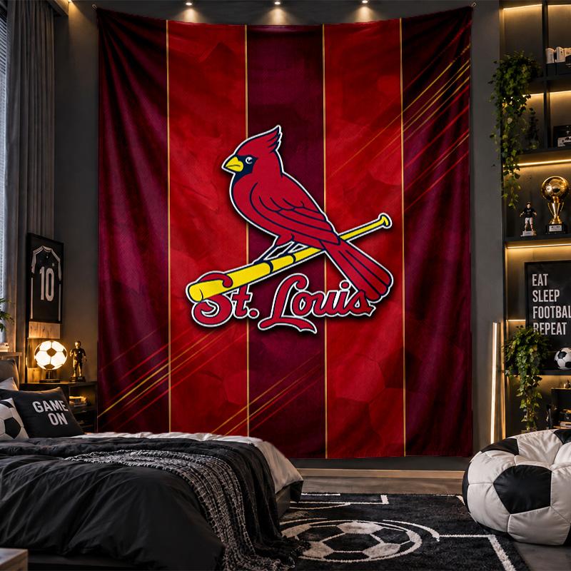 Wall Hanging Tapestry St. Louis Cardinals Print Cloth for Living Room Bedroom Home Decor