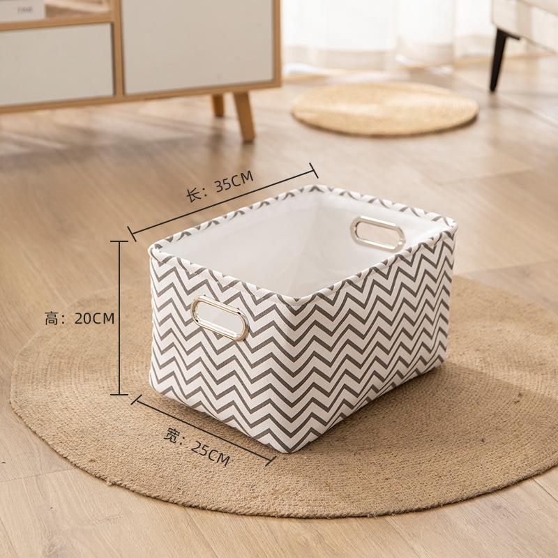 Portable Fabric Desktop Folding Bedroom Storage Box Toy Storage Basket Clothes Kitchen Drawer Thickened Storage Basket