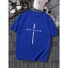 cotton Men's 100% Cotton Summer Loose Size Fashionable WAY MAKER Print Slim Fit Casual Sports Round Neck Short Sleeved T-shirt Top