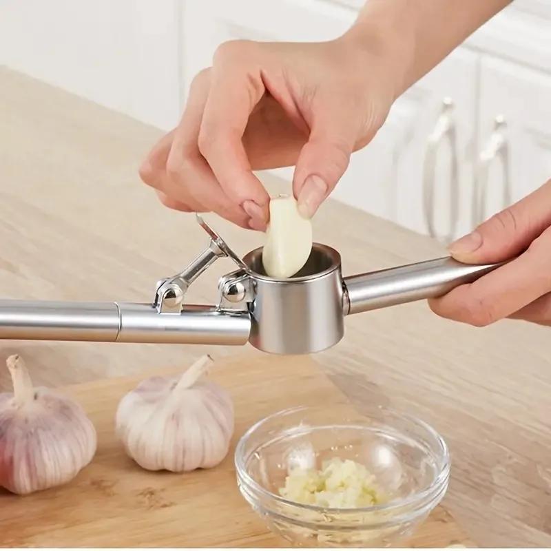 Zinc Alloy Garlic Press Manual Ginger Garlic Press Kitchen Gadgets Garlic Press Vegetable Cutter Vegetable Chopper Kitchen Items