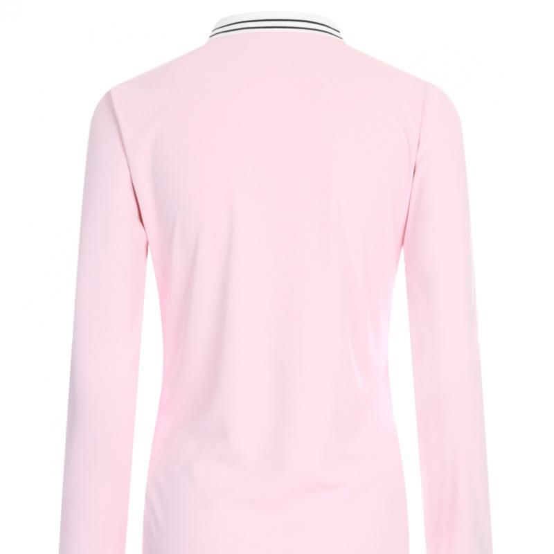 Shop Women Golf Wear Diagonal BuTTon Long Sleeve T shirT Black Lb Wsh 215