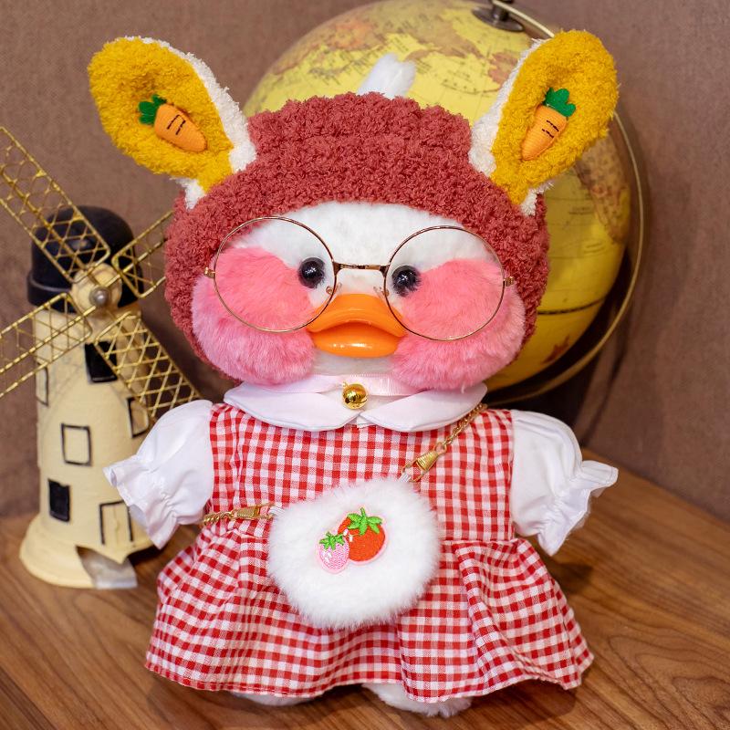 White Influencer Hyaluronic Acid Little Yellow Duck Plush Toy Hand Warmer Pillow Doll Birthday Gift