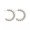 Elegant Pearl C-Shaped Stud Earrings: 2024 Fashionable Light Luxury Women's Half-Circle Ear Jewelry