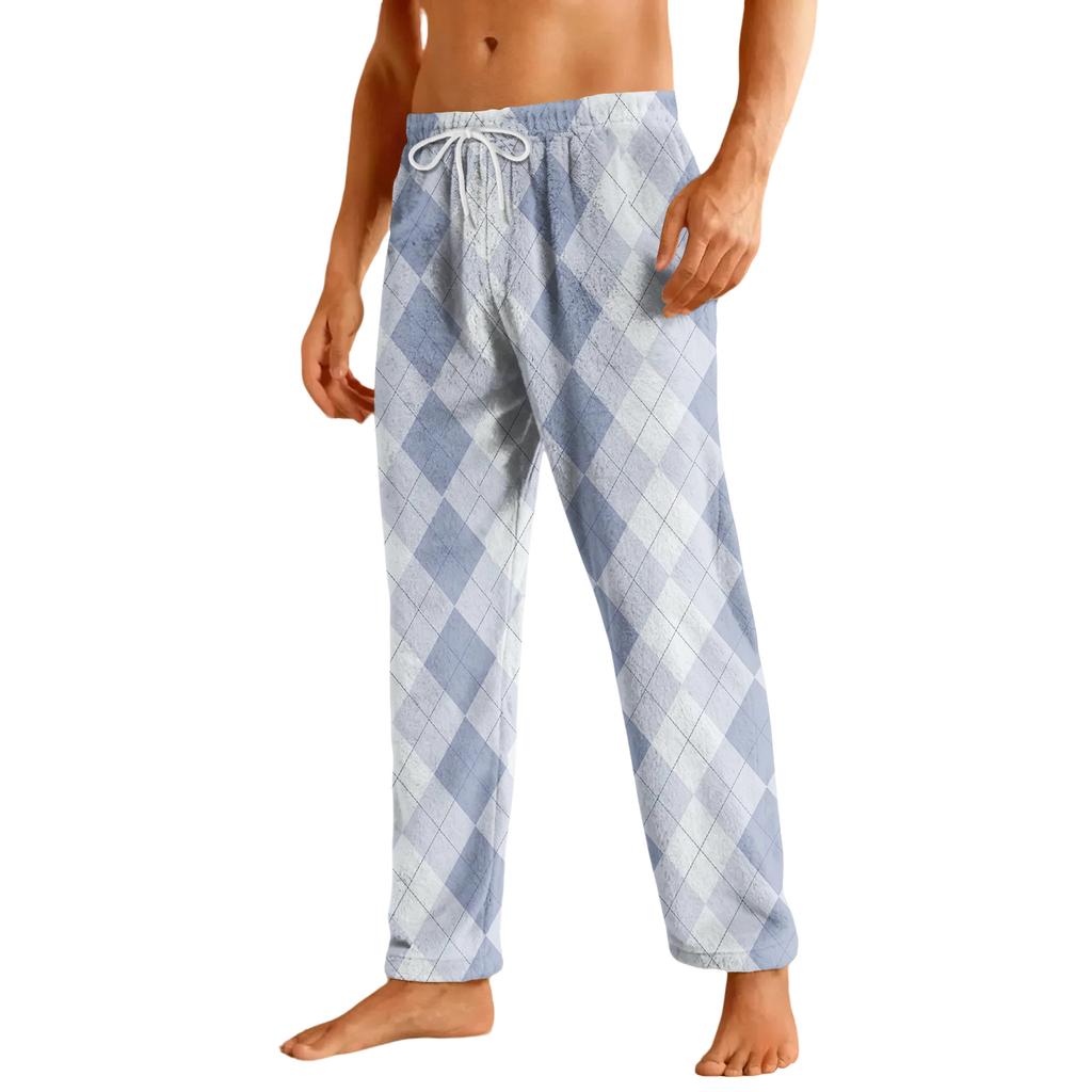 Men's Home Soft Pajama Pants Drawstring With Pockets Casual Sports Pants
