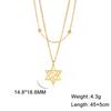 Dreamtimes Triple Spiral Triskelion Hexagram Necklace for Women Men Stainless Steel Pendant Star of David Je Jewelry Collar